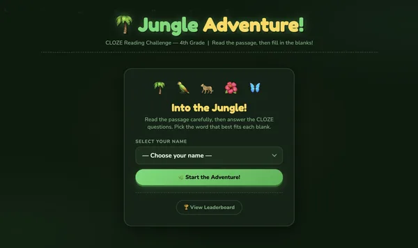 CLOZE: Jungle Adventure