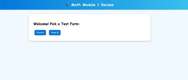 Math Module 1 Review