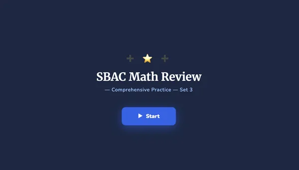 SBAC Math Review: Comprehensive Practice Set 3
