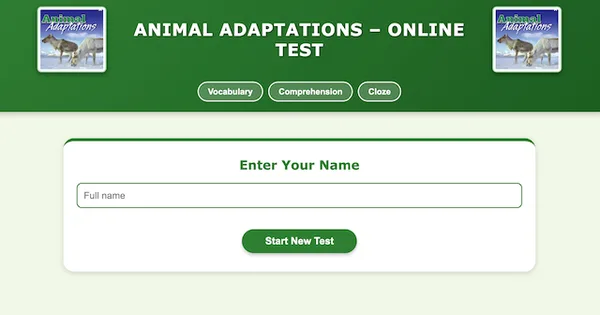Animal Adaptations Test