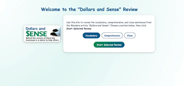 Dollars and Sense Review