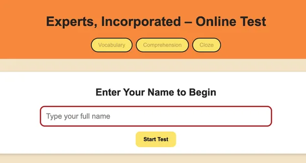 Experts Inc. Test