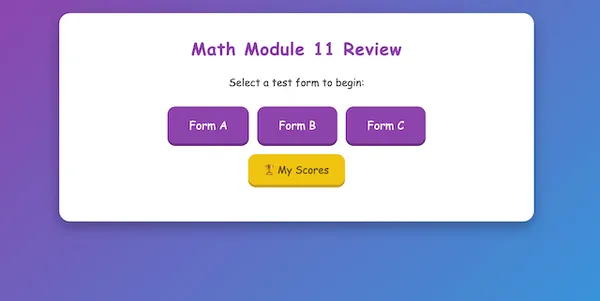 Math Module 11 Review