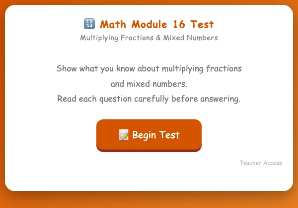 Math Module 16 Test