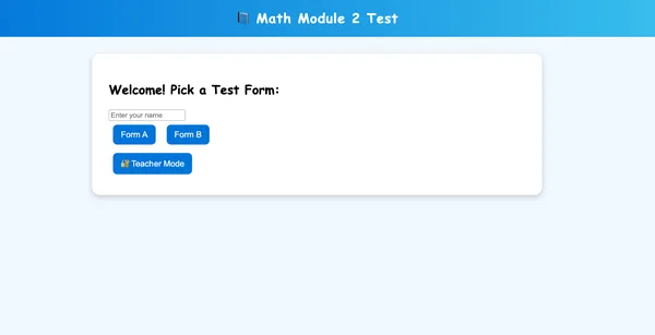 Math Module 2 Test