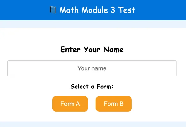 Math Module 3 Test