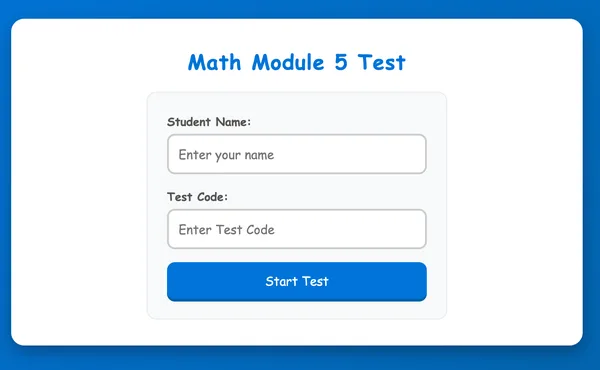 Math Module 5 Test