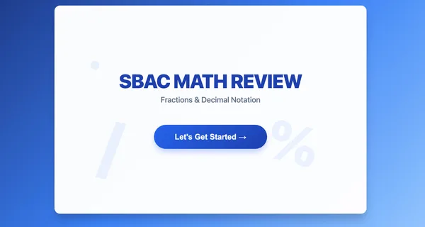 SBAC Math Review Fractions and Decimals