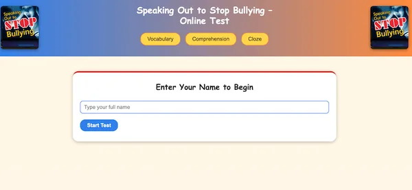 Speaking Out to Stop Bullying Test